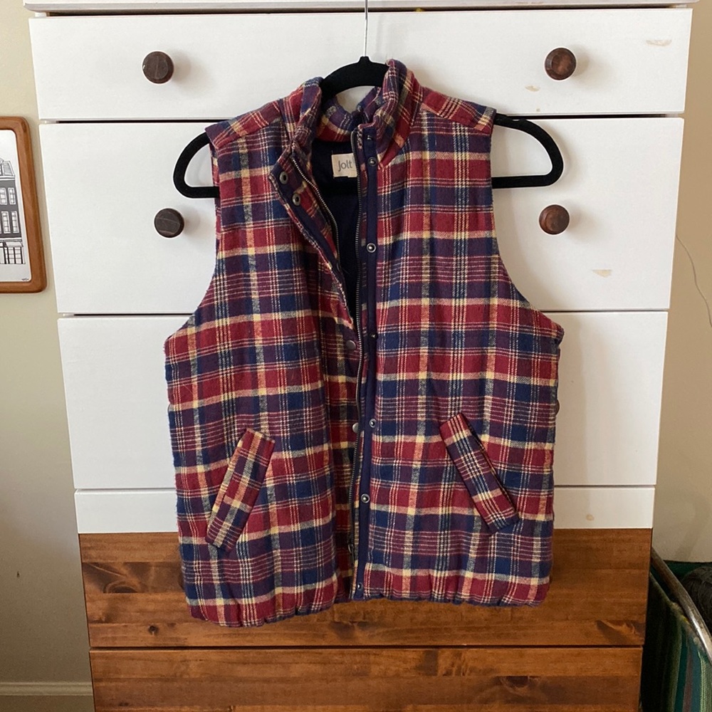 Vintage Plaid Puffer Vest